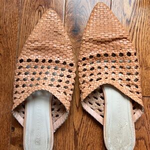 Freda Salvador Tan Woven Mules